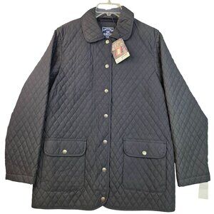 Cutter & Buck Ladies Medium Quilted Jacket Black Vintage Deadstock 1990s